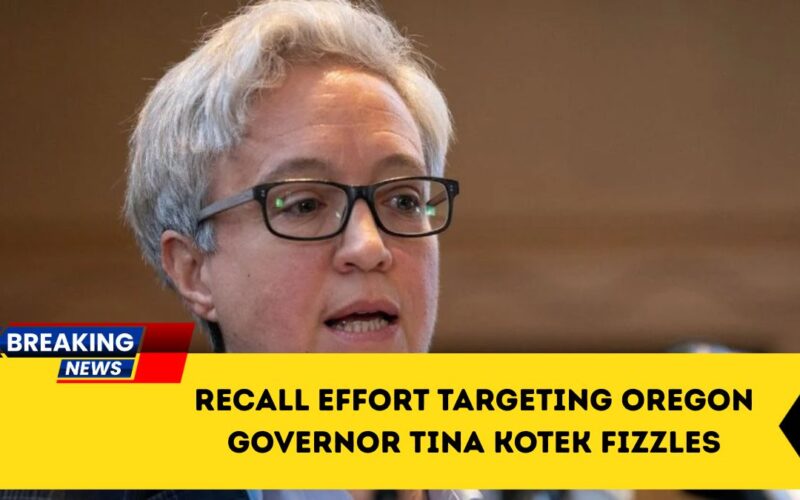 Recall Effort Targeting Oregon Governor Tina Kotek Fizzles