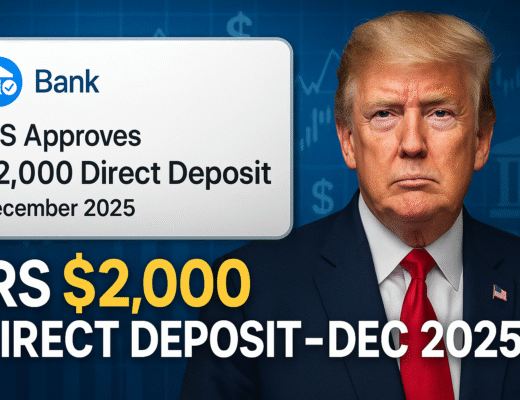 IRS Approves $2,000 Direct Deposit For December 2025